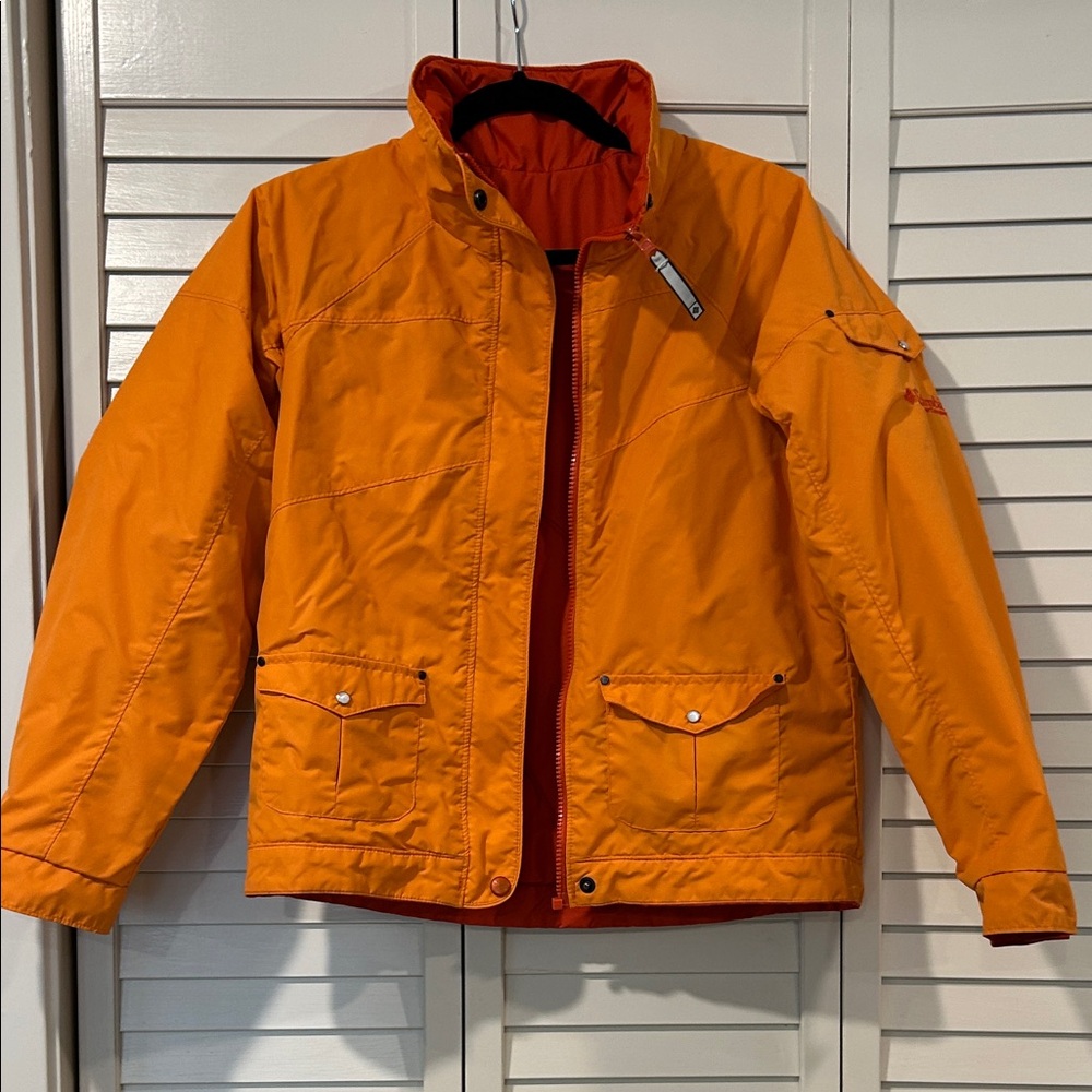 Columbia Orange/Dark Orange REVERSIBLE Utility Jacket Size S - Picture 2 of 10